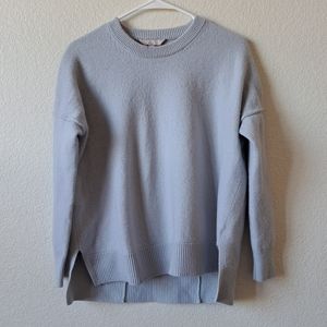 Athleta Womans Blue Wool Cashmere Blend Soft Crew Neck Sweater Size Small